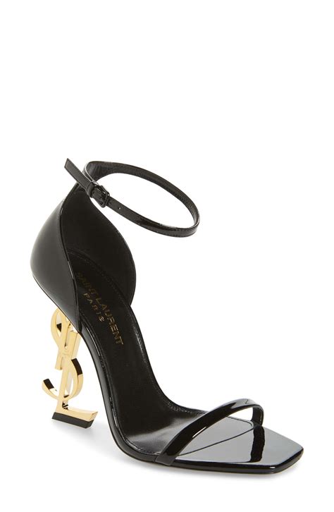 ysl black heel sandals|ysl heels price.